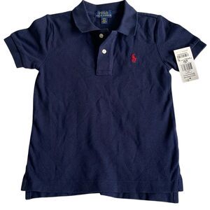 NWT! Polo Ralph Lauren Navy Short Sleeve Polo Shirt Size 4T